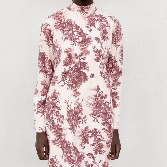 *NWT* Zara Printed Soft Dress - Picture 3 of 13